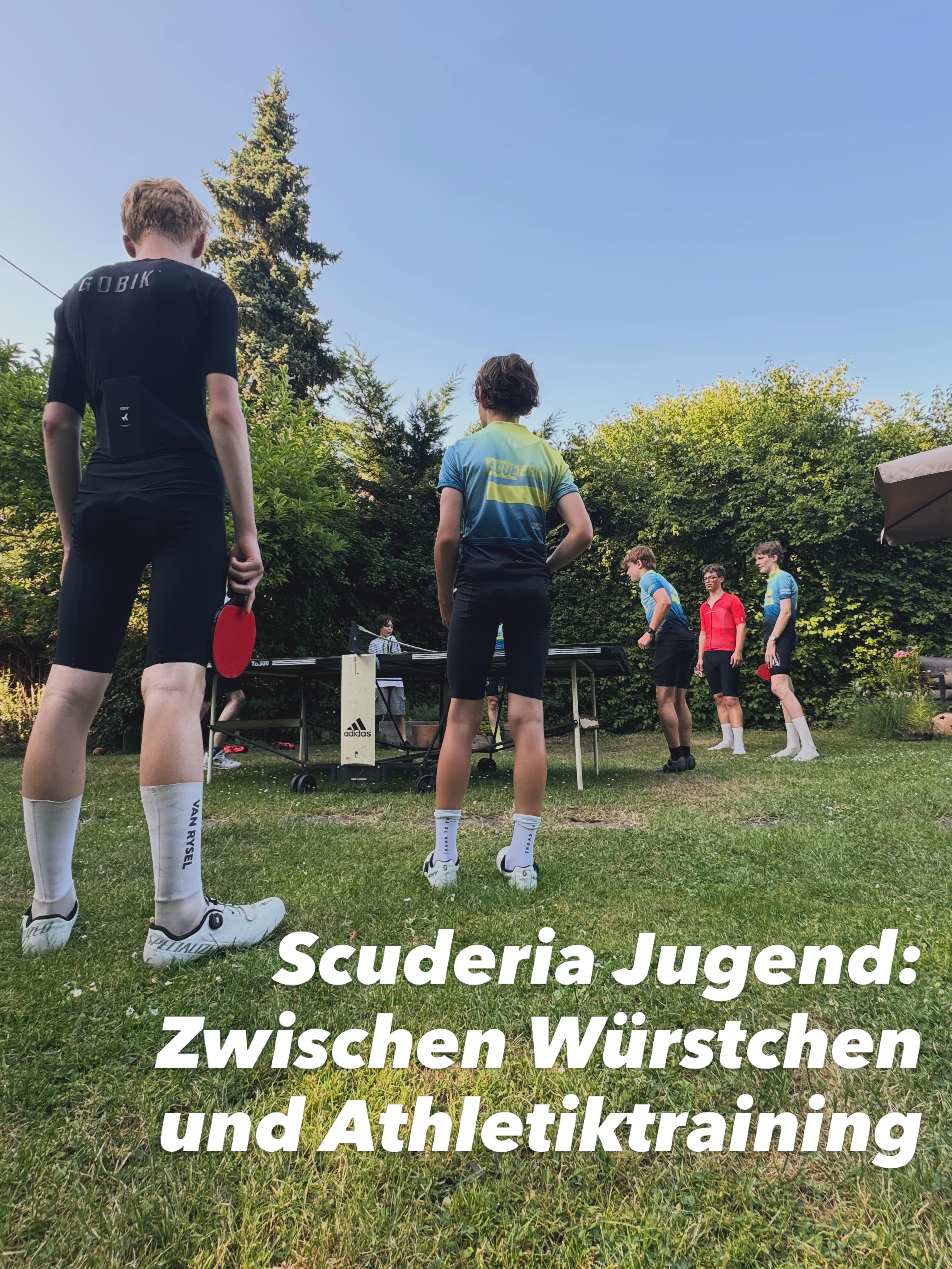Heute war der alternativ Sport, Techniktraining, Athletiktag… ach belügen wir uns nicht selbst: heute war das kleine Sommergrillen der Scuderia Jugend. Aber hey, Athletik ist wirklich wichtig, quasi der Nudelsalat des Radfahrens. Den ohne den schmeckt die Wurst ja auch nicht.
#jugendtraining #radsport #roadbikelife #tischtennis #grillengehtimmer